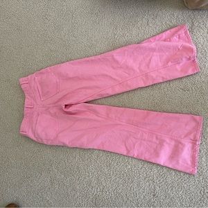 Zara pink wide leg jeans